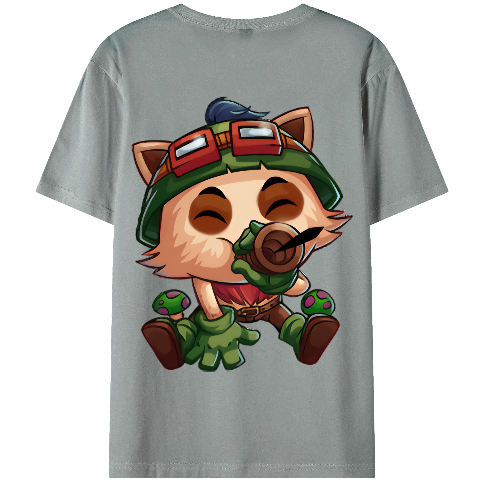 （画像用） リーグ・オブ・レジェンド League of Legends LOL 綿100％ メンズ半袖Tシャツ（バックプリント） 通気性